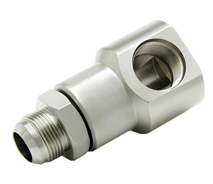 9SS20MJ20XFO20-Z-V by Super Swivel | 5250-Z-V | 1-5/8-12 Male 37° JIC x 1-5/8-12 Female O-Ring ORB | 1.078" Through Hole | 90° Elbow | Zinc | Viton Seal