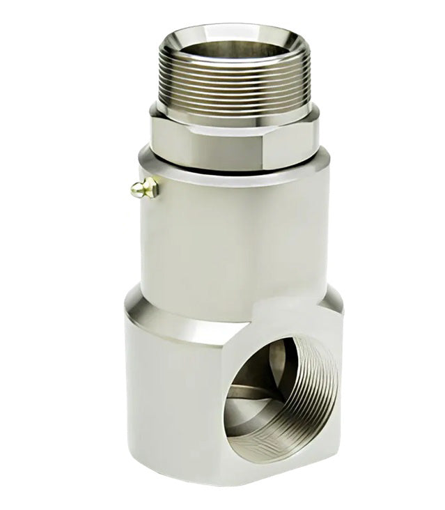 9SS12MP75XFP75-Z-ETP by Super Swivel | 5132-Z-ETP | 3/4-14 Male Pipe NPTF x 3/4-14 Female Pipe NPTF | 0.609" Through Hole | 90° Elbow | Zinc | Extreme Viton® Seal