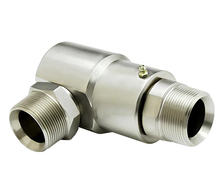 9SS8MP38XMP38-Ni-V by Super Swivel | 7213-Ni-V | 3/8-18 Male Pipe NPTF x 3/8-18 Male Pipe NPTF | 0.297" Through Hole | 90° Elbow | Electroless Nickel | Viton Seal