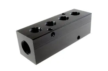 3063 by Coilhose | 6 Port Straight Manifold | 3/8" Female NPT Thread Inlet x 1/4" Female NPT Thread Outlet | Aluminum