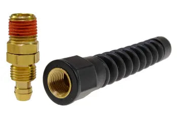 PSM0404SR by Coilhose | Flexcoil Replacement Fitting | 1/4" Hose ID | 3/8" Hose OD | 1/4" Swivel Male NPT Thread | Reusable Strain Relief | Polyurethane