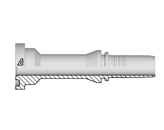 A-1010-KFLS Alfagomma by Kuriyama | A Series | Two-Piece Hydraulic Hose Fitting | -10 Hose ID x 1.34" Komatsu O-Ring Flange | Steel