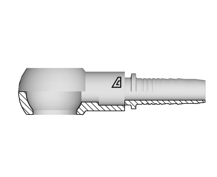 A-1226-MBAN Alfagomma by Kuriyama | MBOLT Series | Two-Piece Hydraulic Hose Fitting | -12 Hose ID x M26 Metric Banjo | Steel