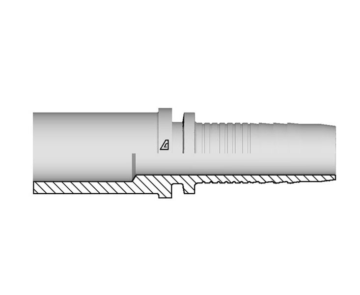 A-2442-MSPS Alfagomma by Kuriyama | A Series | Two-Piece Hydraulic Hose Fitting | -24 Hose ID x M42 Metric Standpipe | Steel