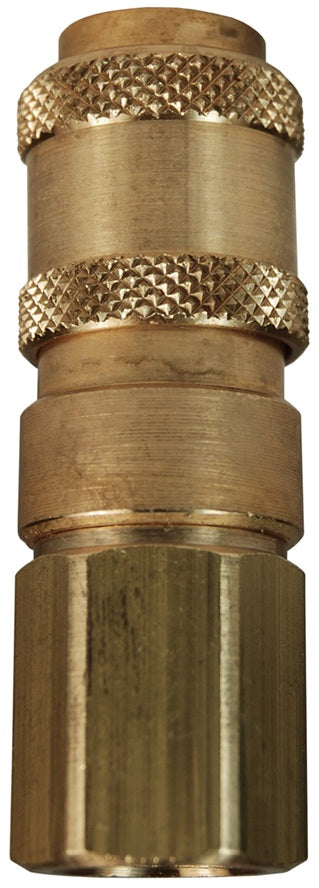 1AF1-B by Dixon Valve | Pneumatic Quick Disconnect Coupling | A-Series | 1/8" Female NPTF x 1/8" Body Size | Compact Socket | Nitrile Seal | Brass