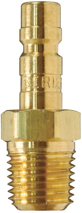 A2M2-B by Dixon Valve | Pneumatic Quick Disconnect Coupling | A-Series | 1/4" Male NPTF x 1/4" Body Size | Compact Plug | Brass