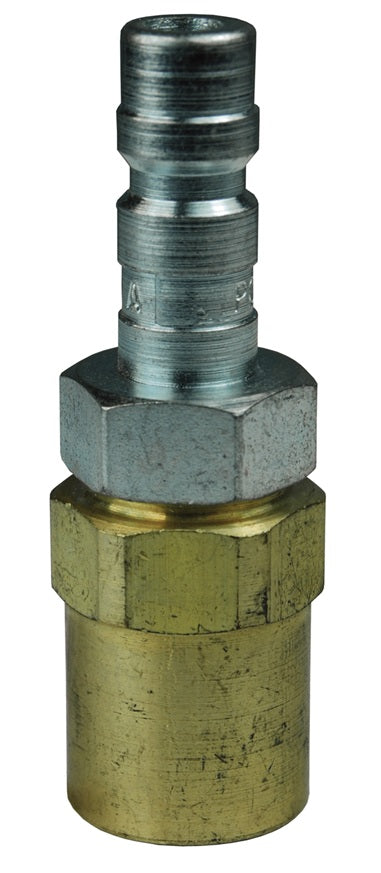 A2E2 by Dixon Valve | Pneumatic Quick Disconnect Coupling | A-Series | Reusable Hose Barb | 1/2" Hose OD | 1/4" Hose ID x 1/4" Body Size | Compact Plug | Steel