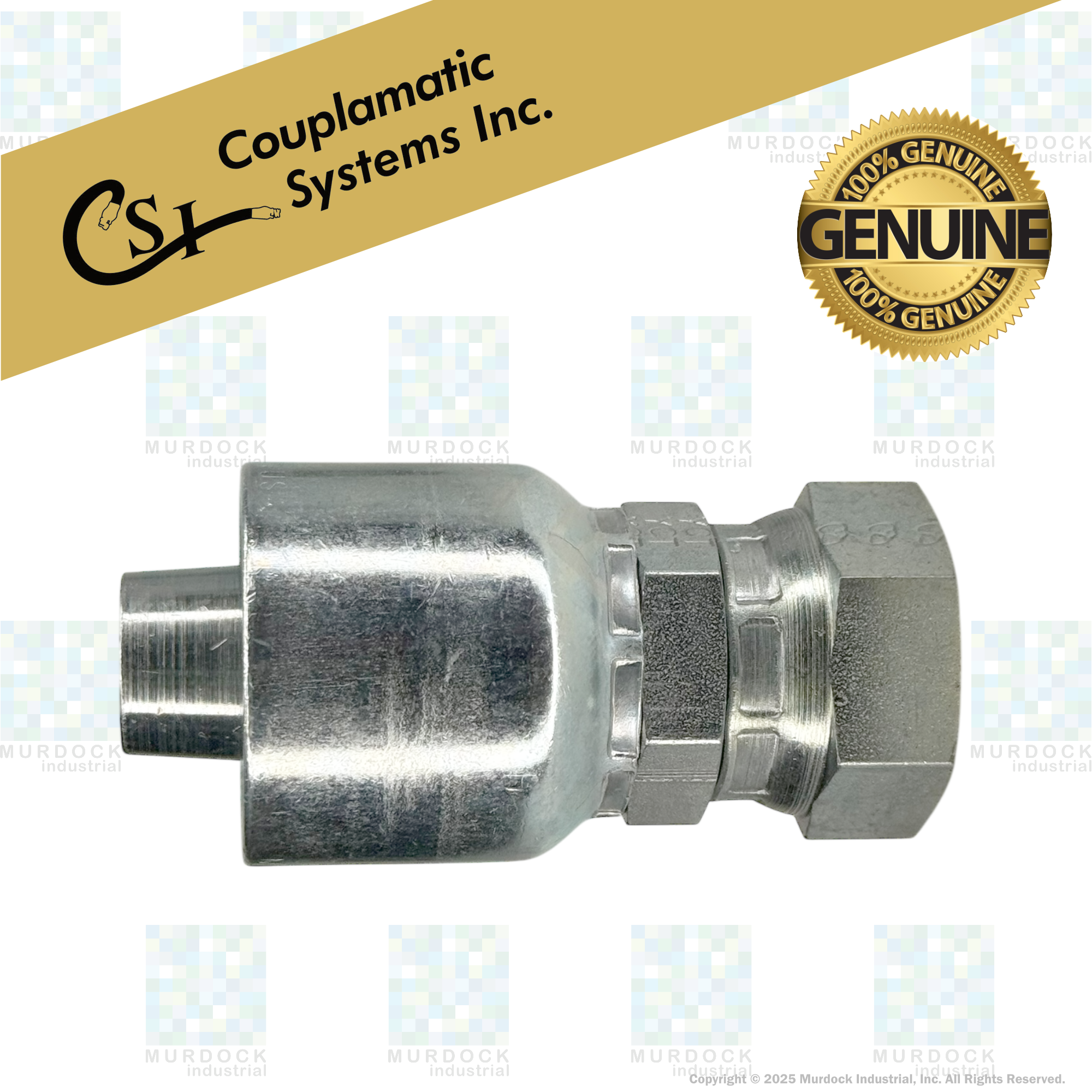 A05-8x8 by Couplamatic | A Series Coupling | 1/2" Hose ID x 1/2-14 Thread Female Swivel NPSM | Straight