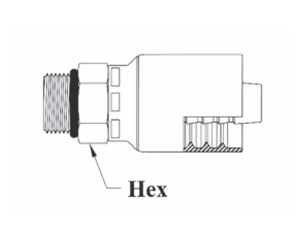 A11-4x5 by Couplamatic | A Series Coupling | 1/4" Hose ID x 1/2x20 Thread ORB Male Solid | Straight