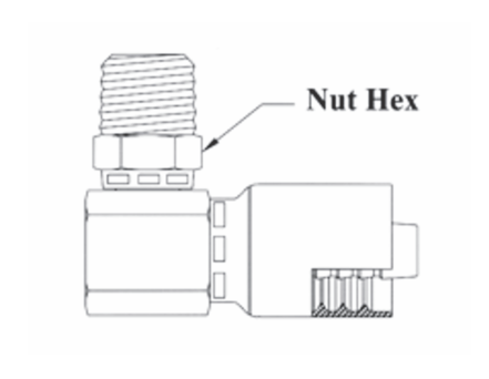 A14-6x8 by Couplamatic | A Series Coupling | 3/8" Hose ID x 1/2-14 Thread Male Swivel NPTF | 90° Elbow