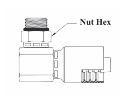A15-6x8 by Couplamatic | A Series Coupling | 3/8" Hose ID x 3/4x16 Thread ORB Male Swivel | 90° Elbow