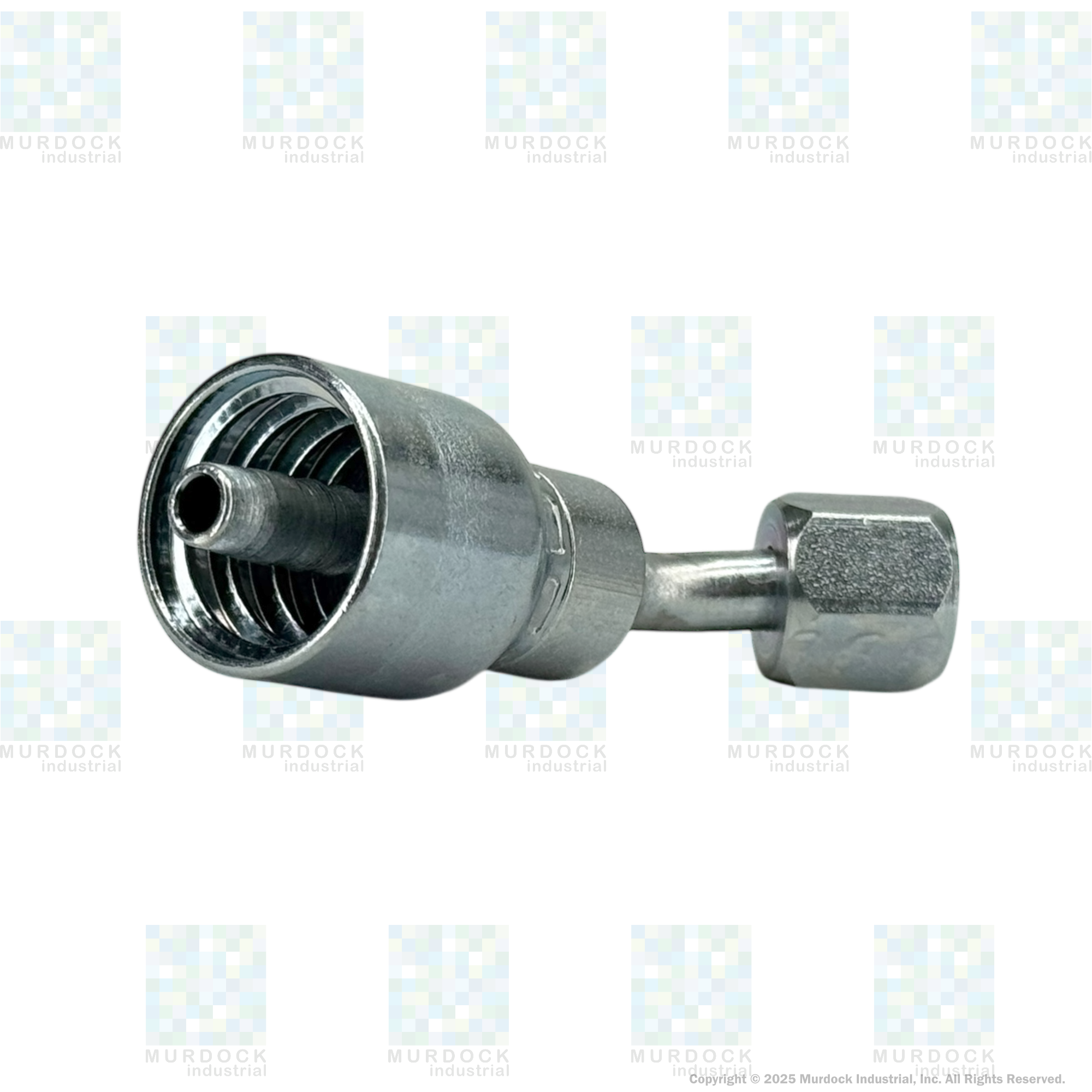 A25-6x6 by Couplamatic | A Series Coupling | 3/8" Hose ID x 9/16x18 Thread JIC Seat Female Swivel | 45° Elbow