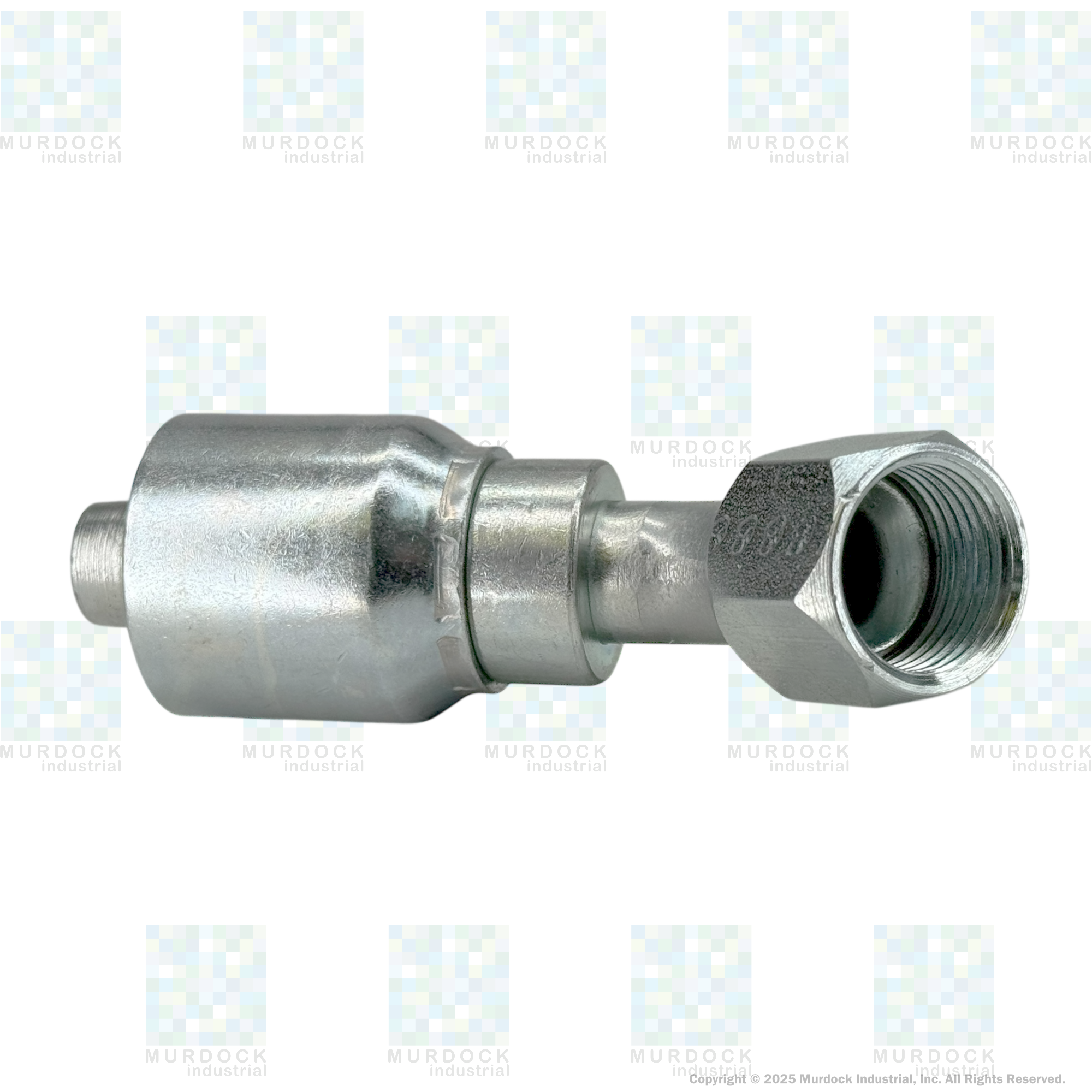 A25-8x8 by Couplamatic | A Series Coupling | 1/2" Hose ID x 3/4x16 Thread JIC/SAE Dual Seat Female Swivel | 45° Elbow