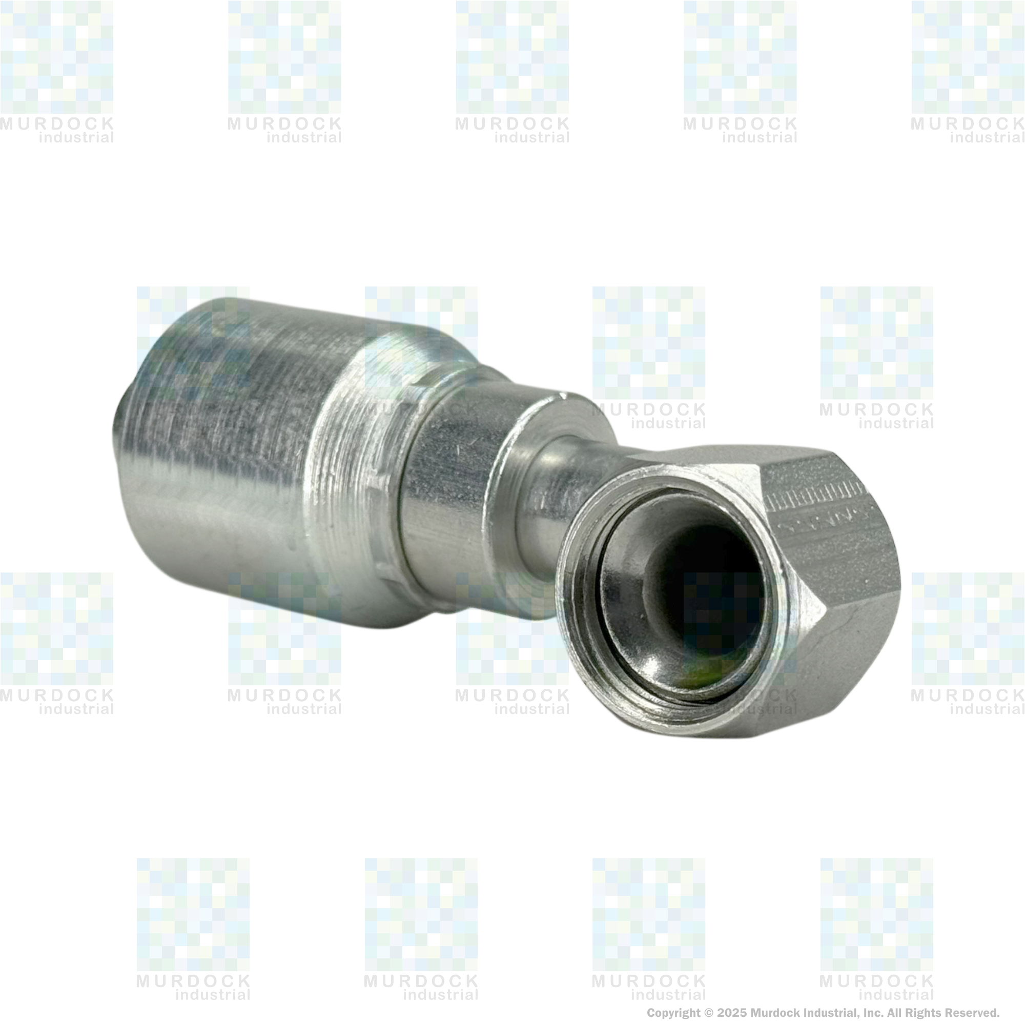 A26-10x10 by Couplamatic | A Series Coupling | 5/8" Hose ID x 7/8x14 Thread JIC/SAE Dual Seat Female Swivel | 90° Elbow