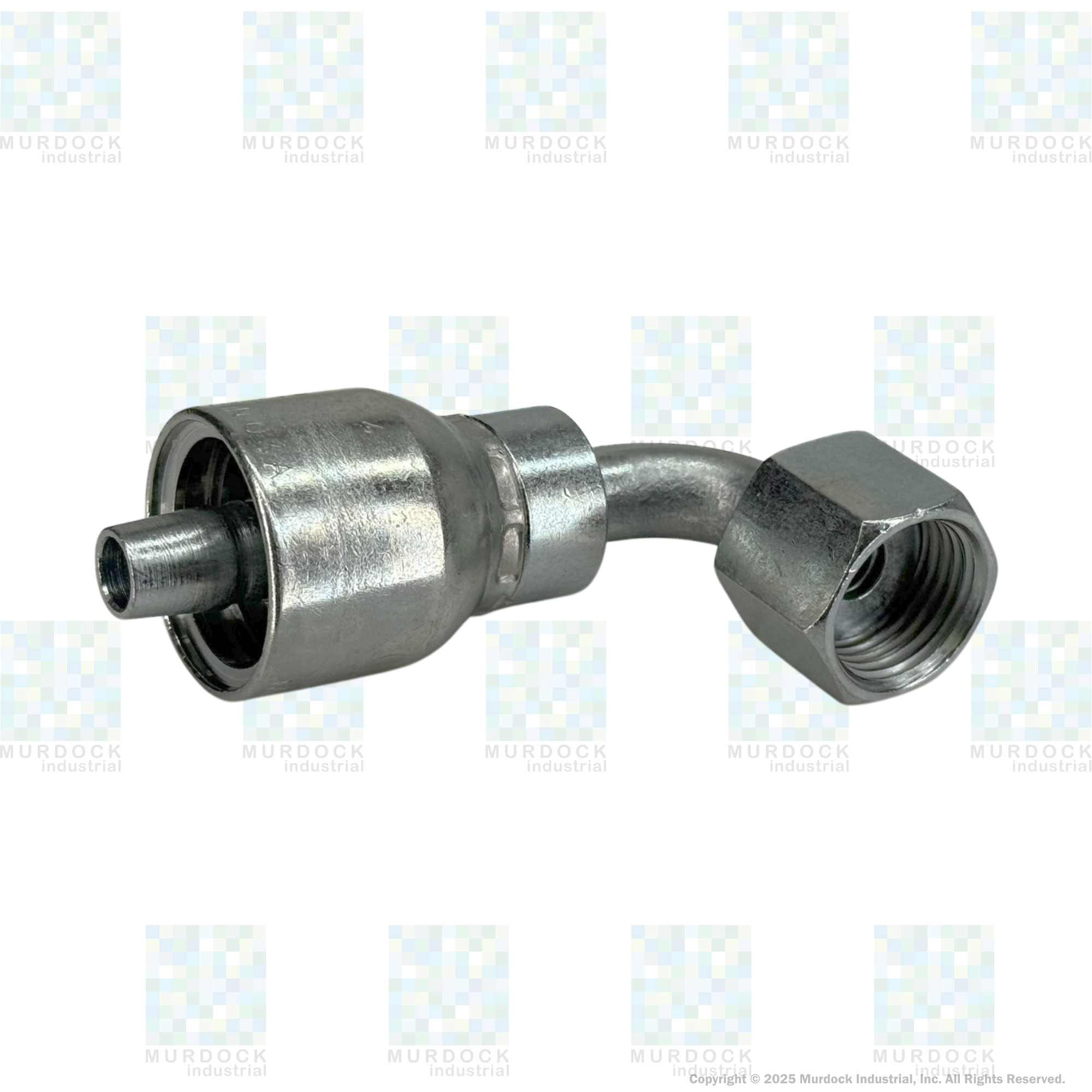 A32-4x4 by Couplamatic | A Series Coupling | 1/4" Hose ID x 9/16x18 Thread O-Ring Face Seal | ORF Female Swivel | 90° Elbow