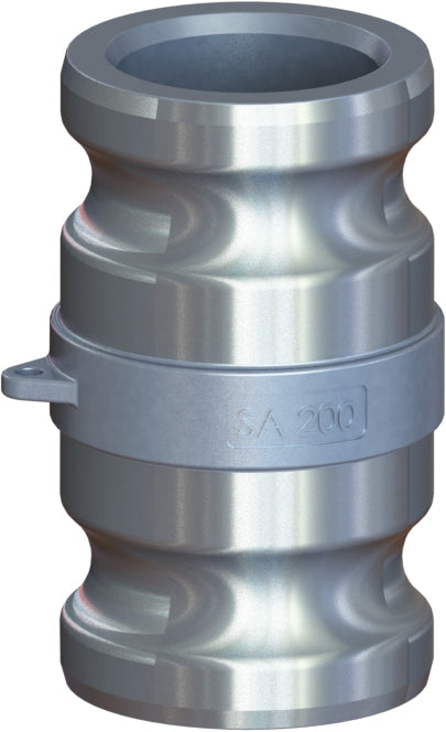 AA-AL-100 by Campbell Fittings | Standard Cobra Cam & Groove | 1" x 1" Spool Adapter | Straight | Aluminum