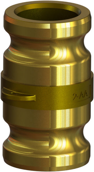 AA-BR-300 by Campbell Fittings | Standard Cobra Cam & Groove | 3" x 3" Spool Adapter | Straight | Brass
