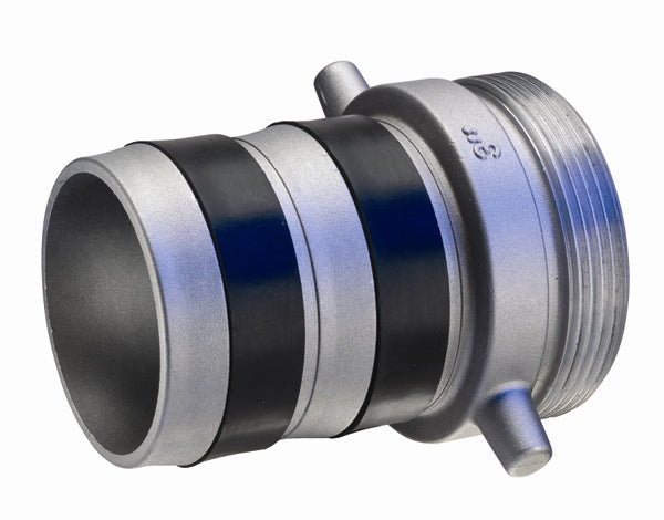 ABM-LF150 by Kuriyama | EZ-Seal™ Leak Resistant Pin Lug Fitting | ABM-LF Series | 1-1/2" Size | Shank with Male NPSM Threads | Aluminum