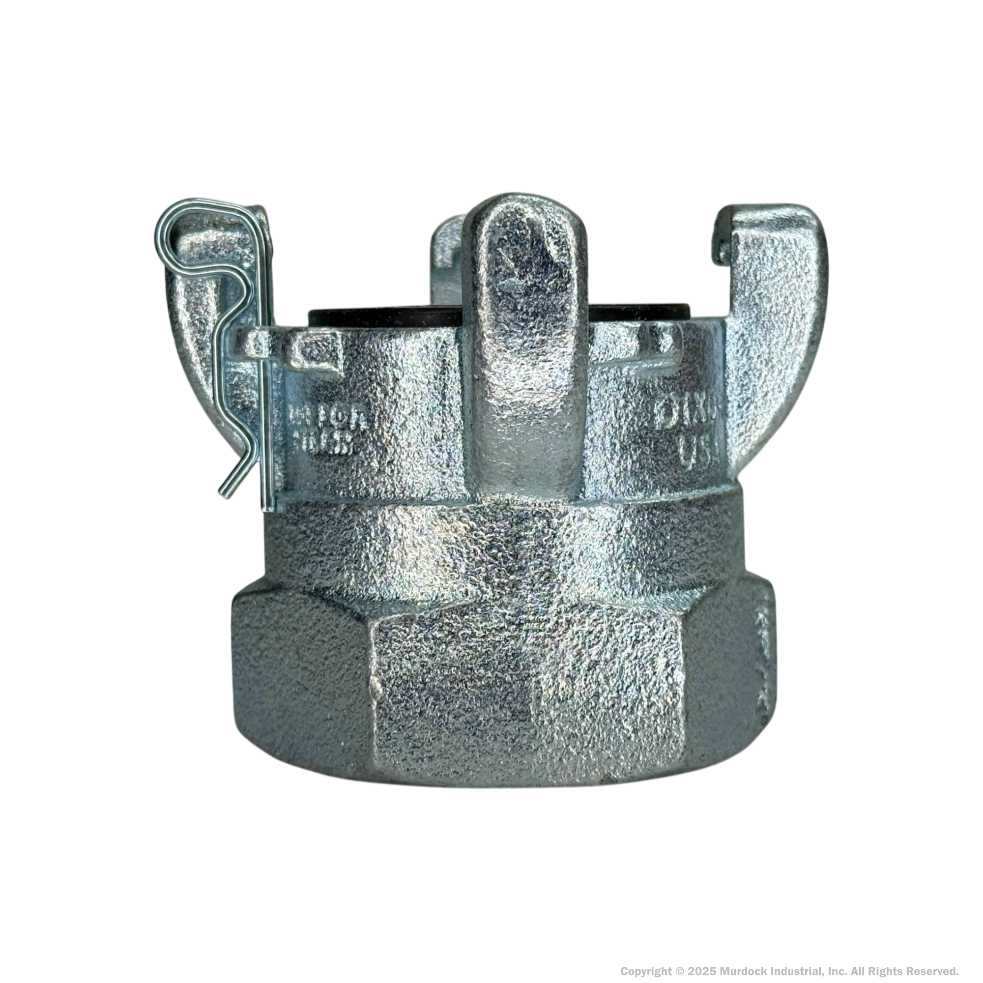 AM28 Air King® by Dixon Valve | Pneumatic Fitting | 4-Lug Threaded End | Chicago Style x 2" Female NPT | Iron