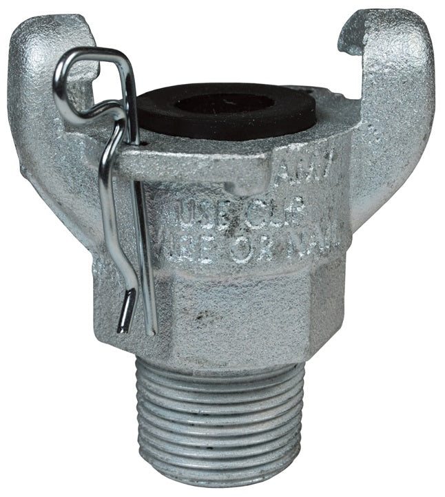 AM12 Air King® by Dixon Valve | Pneumatic Fitting | 2-Lug Threaded End | Chicago Style x 1" Male NPT | Iron
