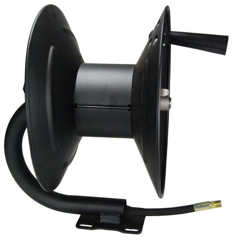 AR-REEL100 by Dixon Valve | Hand Crank Hose Reel | 3/8" Outlet | 3/8" Inlet | Holds 100ft of 3/8" Pressure Hose | Steel