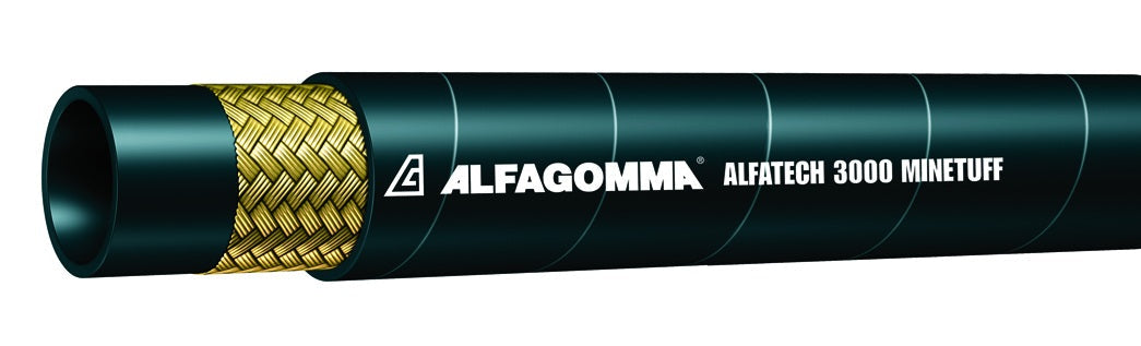 AT3KMT-04 Alfagomma Alfatech by Kuriyama | AT3KMT Series | SAE 100R17 | Minetuff Hydraulic Hose | 1-Wire Braid | 1/4" ID | 0.47" OD | 3250 PSI