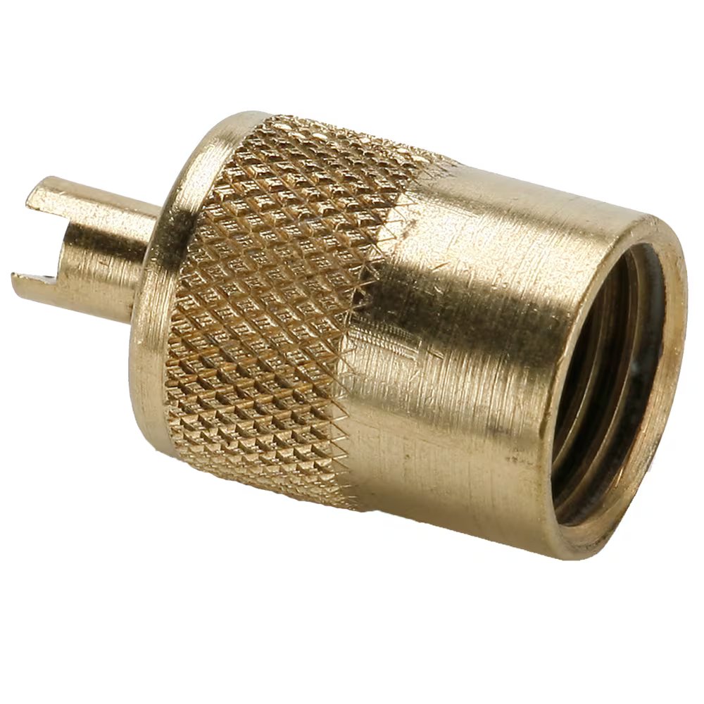 640QSFCR-4 by Parker | Access Valve | 1/4" SAE Seal Cap Core Remover w/ Internal Seal Gasket | Brass | Pack of 10