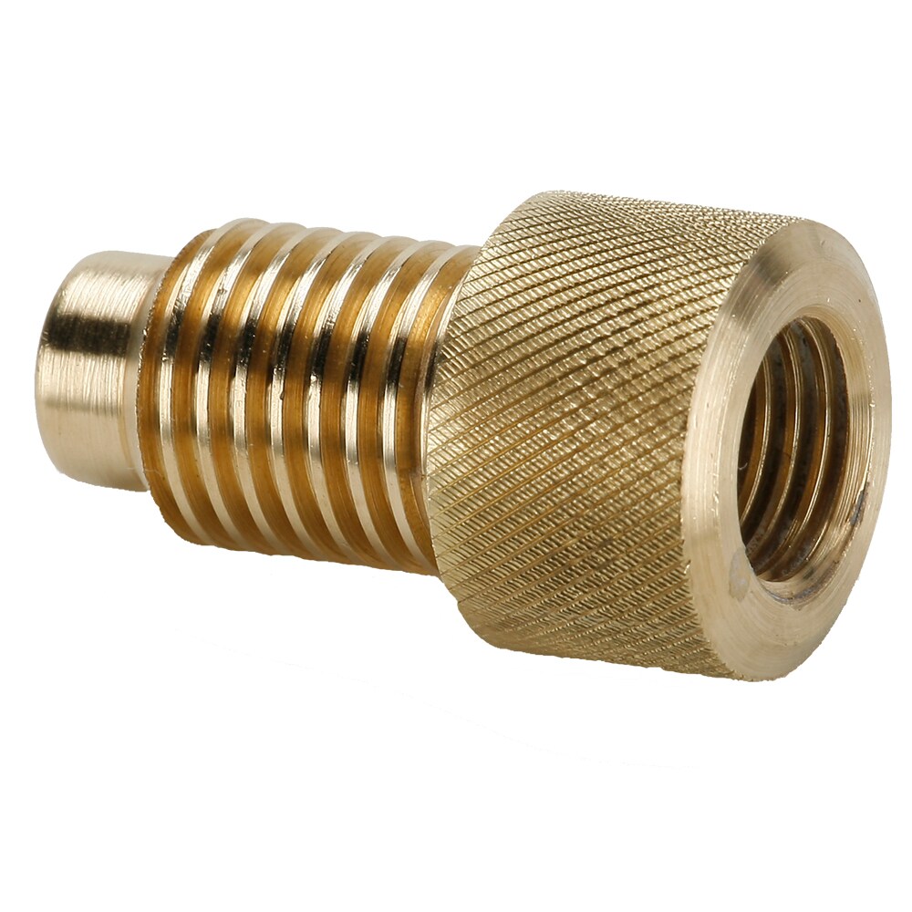 880AC-8-4 by Parker | Access Valve | 1/4" Female SAE Flare to SAE J2197 ACME Threaded Male Connector | Adapter | Straight | Brass | Pack of 5