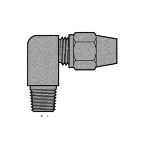 B-31369L-12-08 Breco by Foster | Air Brake | 3/4" Tube Compression x 1/2" Male NPTF Thread | Long | 90° Elbow