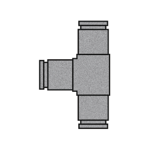 B-31864-08-08-08 Breco by Foster | Air Brake | 1/2" Push-to-Connect x 1/2" Push-to-Connect x 1/2" Push-to-Connect | Union | Tee