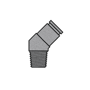 B-31880-08-06 Breco by Foster | Air Brake | 1/2" Push-to-Connect x 3/8" Male NPTF Thread | 45° Elbow