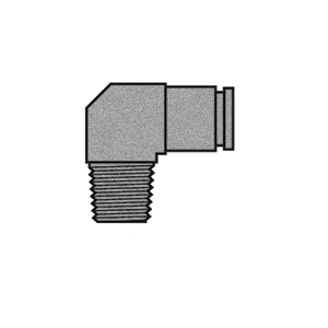 B-31869-10-08 Breco by Foster | Air Brake | 5/8" Push-to-Connect x 1/2" Male NPTF Thread | 90° Elbow