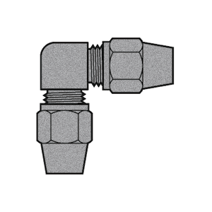 B-31365-06-06 Breco by Foster | Air Brake | 3/8" Tube Compression x 3/8" Tube Compression | Union | 90° Elbow