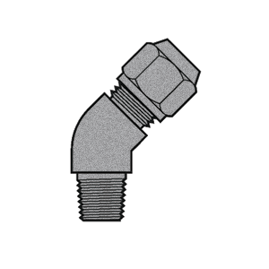 B-31480-06-02 Breco by Foster | Air Brake | 3/8" Tube Compression x 1/8" Male NPTF Thread | 45° Elbow