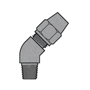 B-31380-06-04 Breco by Foster | Air Brake | 3/8" Tube Compression x 1/4" Male NPTF Thread | 45° Elbow