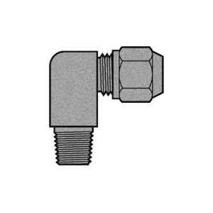 B-31469L-08-08 Breco by Foster | Air Brake | 1/2" Tube Compression x 1/2" Male NPTF Thread | Long | 90° Elbow