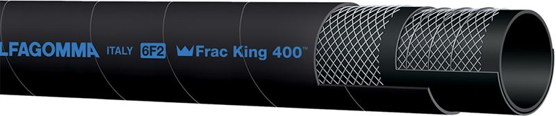 6F2AA400X100 Alfagomma by Kuriyama | FRAC KING™ 400 | 6F2AA Series | High Performance Frac Fluid Hose | 4" ID | 4.96" OD | 400 PSI | Black | 100ft Length
