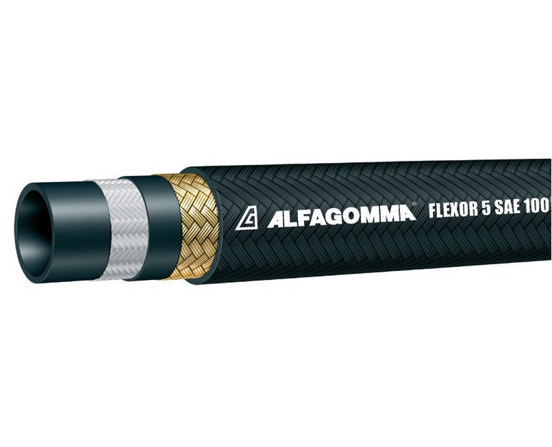 TR5-24 Alfagomma by Kuriyama | TR5 Series | SAE 100R5 | 1-Wire Braid | Hydraulic Hose | 1-3/8" ID | 1.75" OD | 500 PSI