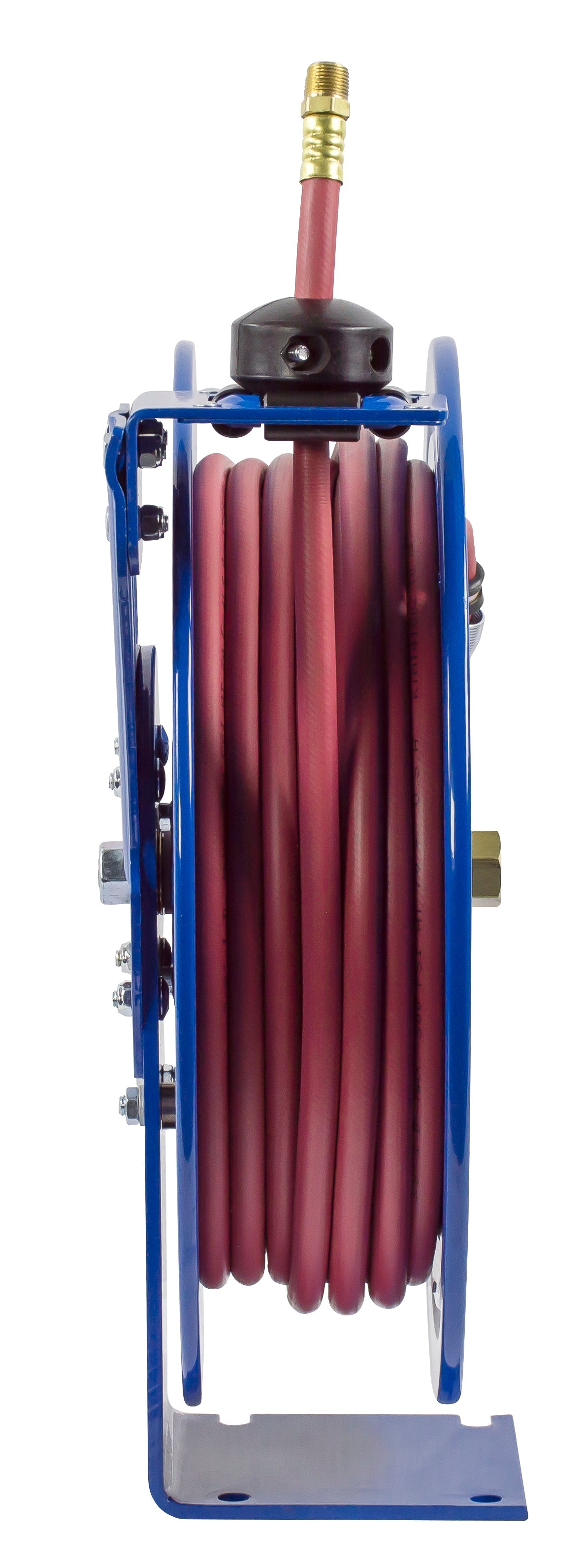 P-LP-425-AL by Coxreels | Alumi-Pro Series | 300 PSI Spring Driven Hose Reel for Air & Water | 1/2" Hose ID, 1/2" FNPT Inlet x 1/2" MNPT Hose End | Aluminum | 25ft PVC Hose Included
