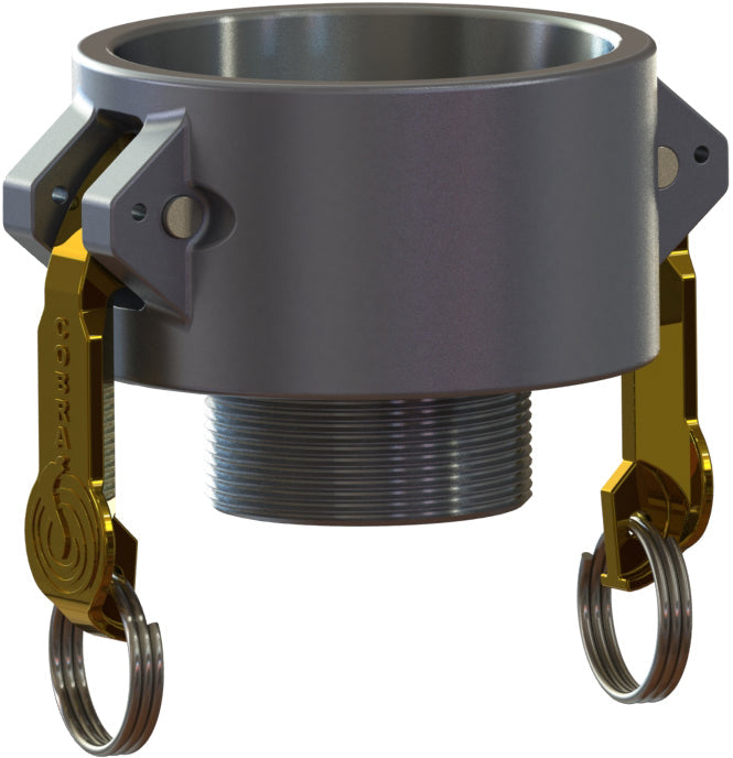 B-AL-2015 by Campbell Fittings | Standard Cam & Groove | Jump Size B | 2" Coupler x 1-1/2" Male NPT Thread | Straight | Aluminum