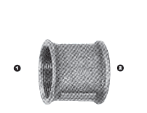 B1404-24-24 by AdaptAll | -24 Female BSP x -24 Female BSP | Solid Adapter | Malleable Iron