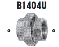 B1404U-32-32 by AdaptAll | -32 Female BSP x -32 Female BSP | No Seat Swivel Adapter | Malleable Iron