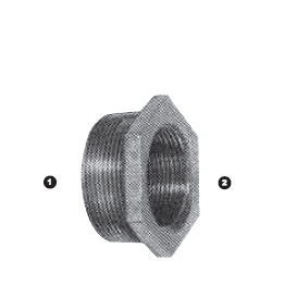 B1804-12-04 by AdaptAll | -12 Male BSPT x -04 Female BSP | Solid Adapter | Malleable Iron