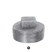 B18SQP-04 by AdaptAll | -04 BSPT Square Head Plug | Malleable Iron