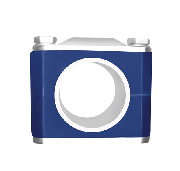 B24-WP-G400 Dixon Valve Sanitary Weld Plate Tube Block Hanger - 4" Tube OD - Stainless Steel with Silicone Insert