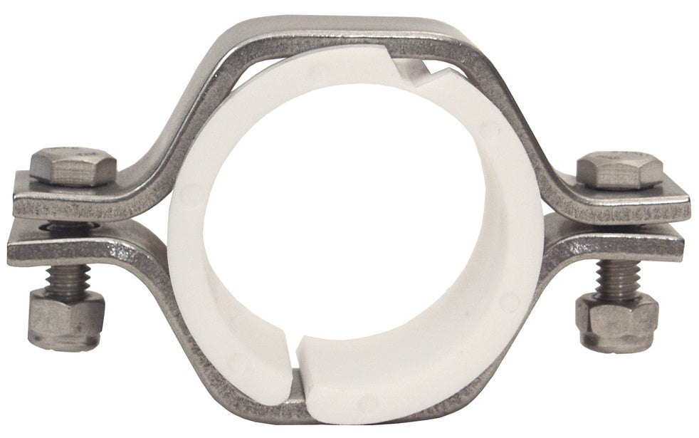 B24PS-G600 Dixon Valve | Sanitary Hex Tube Hanger | with Polypropylene Sleeve | 6" Tube OD | 304 Stainless Steel
