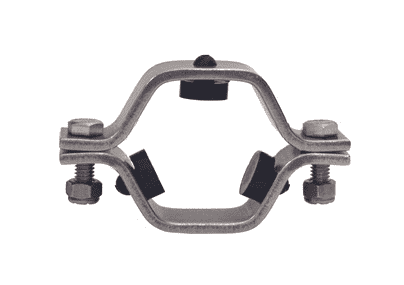 B24RG-G300 Dixon Valve 304 Stainless Steel Sanitary Hex Tube Hanger with Nitrile Grommets - 3" Tube OD