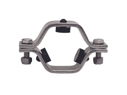 B24RV-G300 Dixon Valve 304 Stainless Steel Sanitary Hex Pipe Size Hanger with Rubber Grommets - 3" Pipe Size