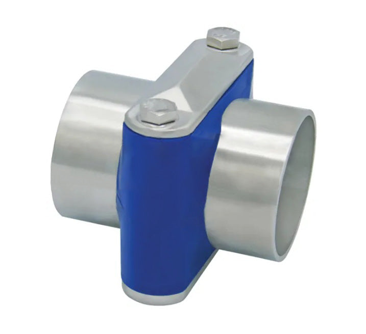 B24V-WP-G200 Dixon Valve Weld Plate Pipe Block Hanger - 2" Tube OD - 304 Stainless Steel with Silicone Insert