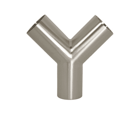 B28W-R100P Dixon Valve 316L Stainless Steel Sanitary Polished Weld True Wye - 1" Tube OD